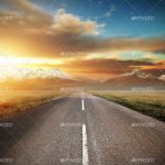 Scenic route through the mountains